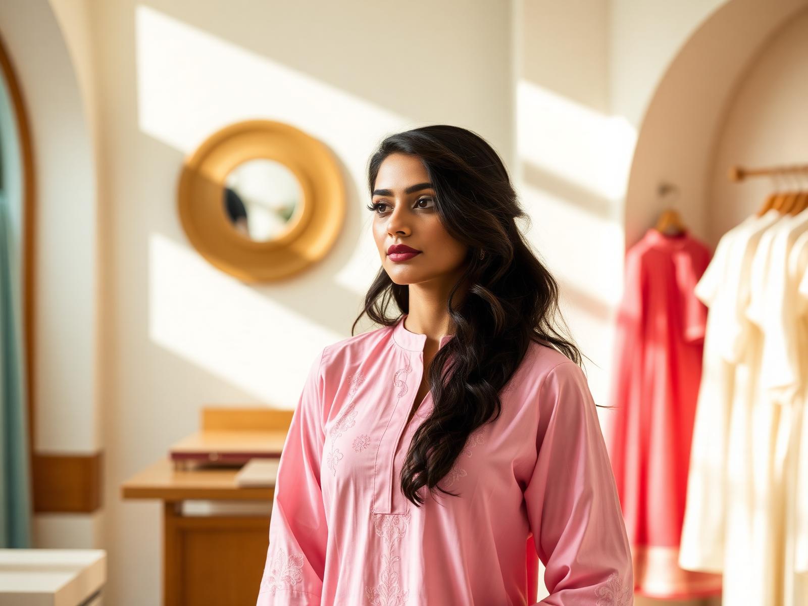 Founder wearing a Riya's Wardrobe kurti